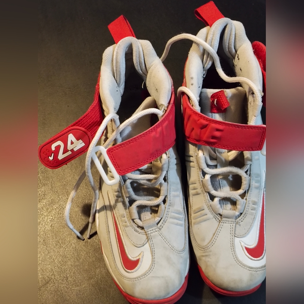 Nike Kids Red and White High-Top Sneakers